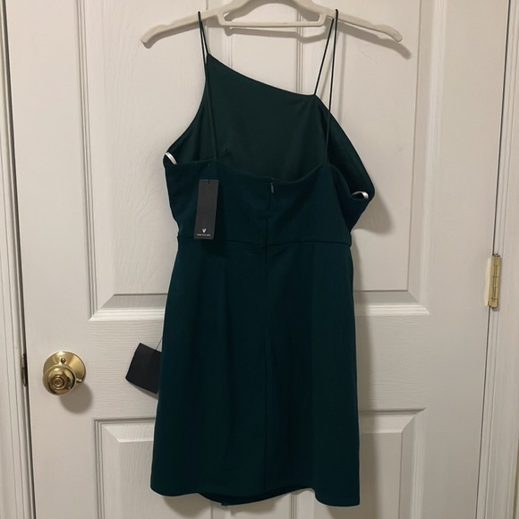 Party for Two Emerald Green Asymmetrical Bodycon Mini Dress - Picture 8 of 12